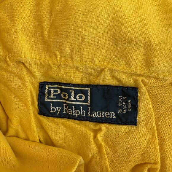 Polo Ralph Lauren Chino Shorts Mens 36 Yellow Pockets Drawstring 10" Classic - Picture 3 of 16